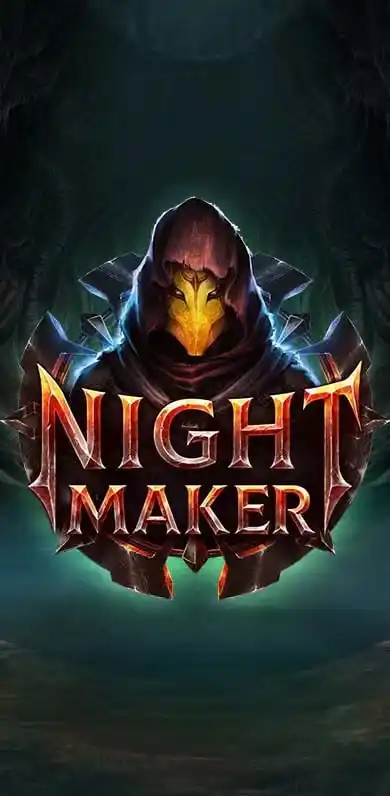 Tragamonedas oscura Night Maker con diseño misterioso y personajes encapuchados